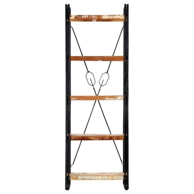 Berkfield Home 5-Tier Bookcase 60x30x180 cm Solid Reclaimed Wood in Brown - Size: 60 x 30 x 180 cm - image 1