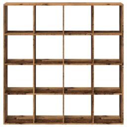 Berkfield Home Book Cabinet Old Wood 137.5x29x137.5 cm Engineered Wood in Brown - thumbnail 5