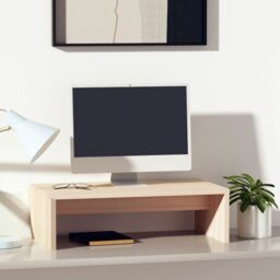 Berkfield Home Monitor Stand 50x27x15 cm Solid Wood Pine in Brown - Size: 50 x 27 x 15 cm - thumbnail 3