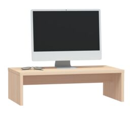Berkfield Home Monitor Stand 50x27x15 cm Solid Wood Pine in Brown - Size: 50 x 27 x 15 cm - thumbnail 4