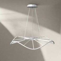 CGC Lighting Paraplu 1 Wave 90cm White LED Ceiling Pendant Light Chandelier - thumbnail 2