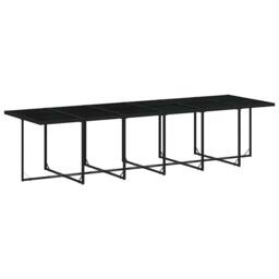 Berkfield Home Garden Dining Set - Black & Cream White - thumbnail 3