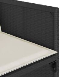 Berkfield Home Garden Dining Set - Black & Cream White - thumbnail 7