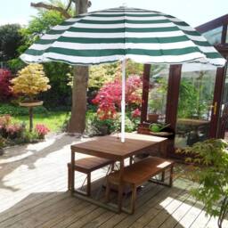 EONLION Beach Tilting Parasol Umbrella 1.8m Patio in Green - Size: 120 - thumbnail 6
