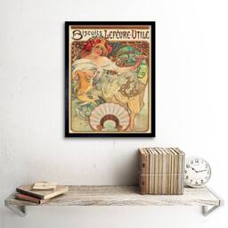 "Artery8 Food Biscuits Vintage Retro Nouveau Sweet France Framed Wall Art Print in Beige - Size: W12"" x H16""" - thumbnail 2