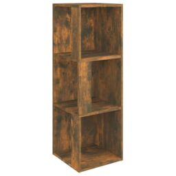Berkfield Home Corner Cabinet Smoked Oak 33x33x100 cm Engineered Wood in Brown - Size: 33 x 33 x 100 cm - thumbnail 2