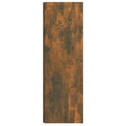 Berkfield Home Corner Cabinet Smoked Oak 33x33x100 cm Engineered Wood in Brown - Size: 33 x 33 x 100 cm - thumbnail 6