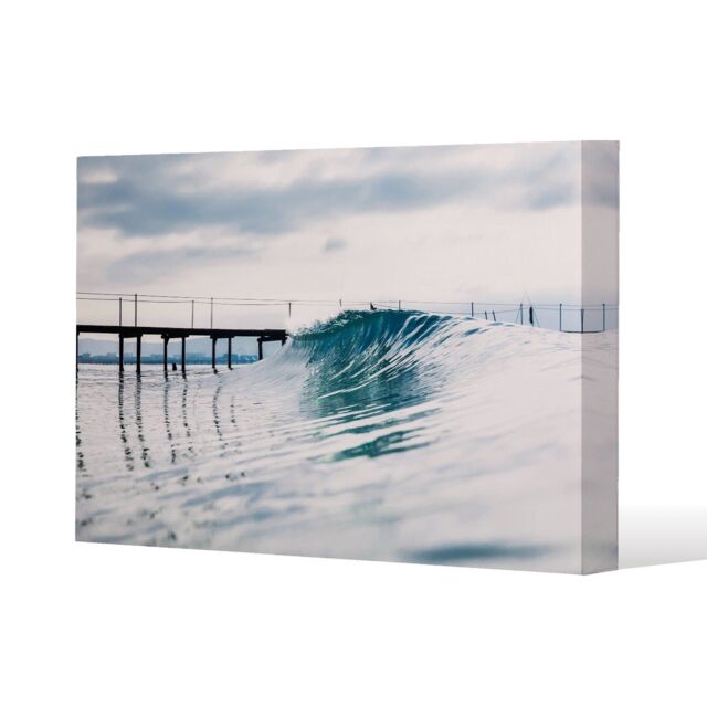Benjamin Tate Design Ocean ideal wave in ocean. Breaking blue waves (Canvas Print) / 114 x 77 x 4cm in Natural - Size: 114 x 77 x 4 cm - image 1
