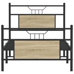 Berkfield Home Bed Frame without Mattress Sonoma Oak 90x190 cm Single Engineered Wood in Brown - thumbnail 6