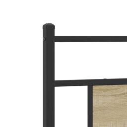 Berkfield Home Bed Frame without Mattress Sonoma Oak 90x190 cm Single Engineered Wood in Brown - thumbnail 9