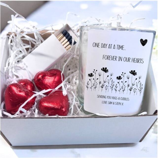 Aye Do Gifts Personalised Forever in Our Hearts Candle Gift Set in White - image 1