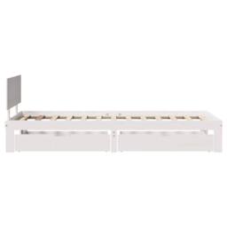 Berkfield Home Decorative Bed Frame with Drawers without Mattress White 100x200 cm - thumbnail 5