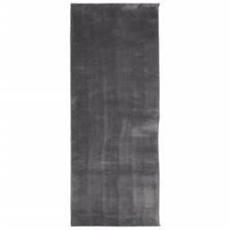 Berkfield Home Rug Short Pile Soft & Washable Anthracite 80x200 cm in Dark Grey - Size: 100 cm diameter - thumbnail 3