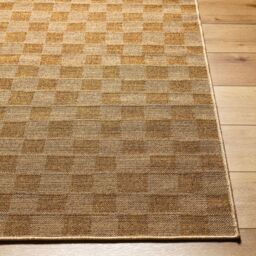 Livabliss Pismo Beach Modern Yellow Tan Checkered In- & Outdoor Jute-Look Rug in Brown - Size: 160 cm x 215 cm - thumbnail 5