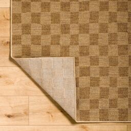 Livabliss Pismo Beach Modern Yellow Tan Checkered In- & Outdoor Jute-Look Rug in Brown - Size: 160 cm x 215 cm - thumbnail 4