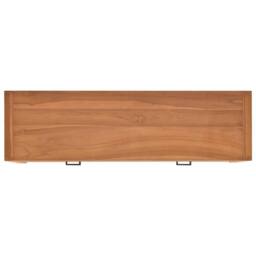 Berkfield Home TV Cabinet 140x40x45 cm Teak Wood in Brown - Size: 140 x 40 x 45 cm - thumbnail 6