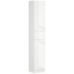 Wyld Haus Elluno High Gloss White Tall Bathroom Storage Cabinet Push to Open - thumbnail 2