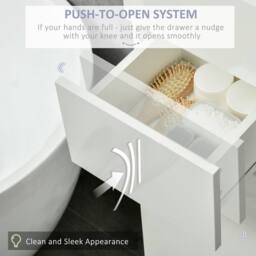 Wyld Haus Elluno High Gloss White Tall Bathroom Storage Cabinet Push to Open - thumbnail 8