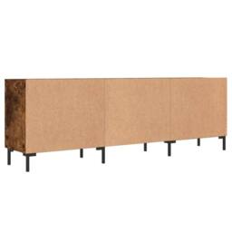 Berkfield Home TV Cabinet Smoked Oak 150x30x50 cm Engineered Wood in Brown - Size: 150 x 30 x 50 cm - thumbnail 8