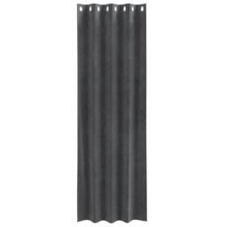 Berkfield Home Blackout Curtains with Eyelets 2 pcs Light Grey Velvet in Dark Grey - thumbnail 4