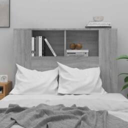 Berkfield Home Headboard Cabinet Grey Sonoma 100x18.5x104.5 cm - thumbnail 3
