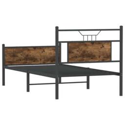 Berkfield Home Durable Bed Frame without Mattress Smoked Oak 90x190 cm Single En in Brown - thumbnail 8