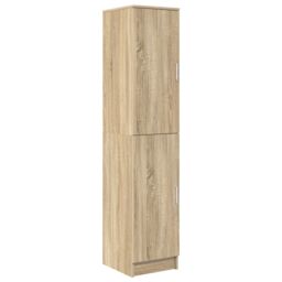 Berkfield Home Desk with Storage Sonoma Oak Engineered Wood in Brown - thumbnail 5