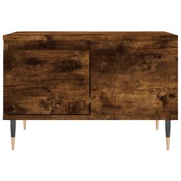 Berkfield Home Coffee Table Smoked Oak 55x55x36.5 cm Engineered Wood in Brown - thumbnail 5