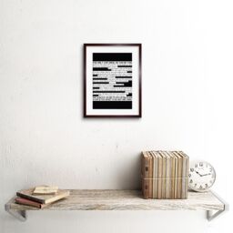"Artery8 Wall Art Print Motivational Manifesto Advice Typography Black White Framed in Brown - Size: W7"" x H9""" - thumbnail 2