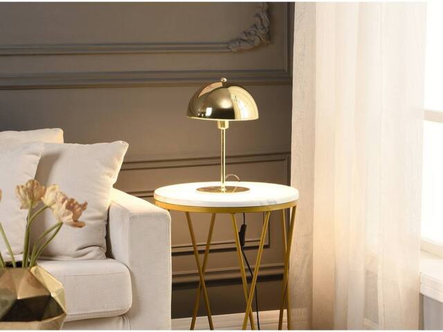 Vente-unique Vintage Brass-Effect Mushroom Table Lamp - D20 X H30 Cm - Gold - image 1