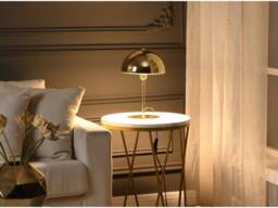 Vente-unique Vintage Brass-Effect Mushroom Table Lamp - D20 X H30 Cm - Gold - thumbnail 9