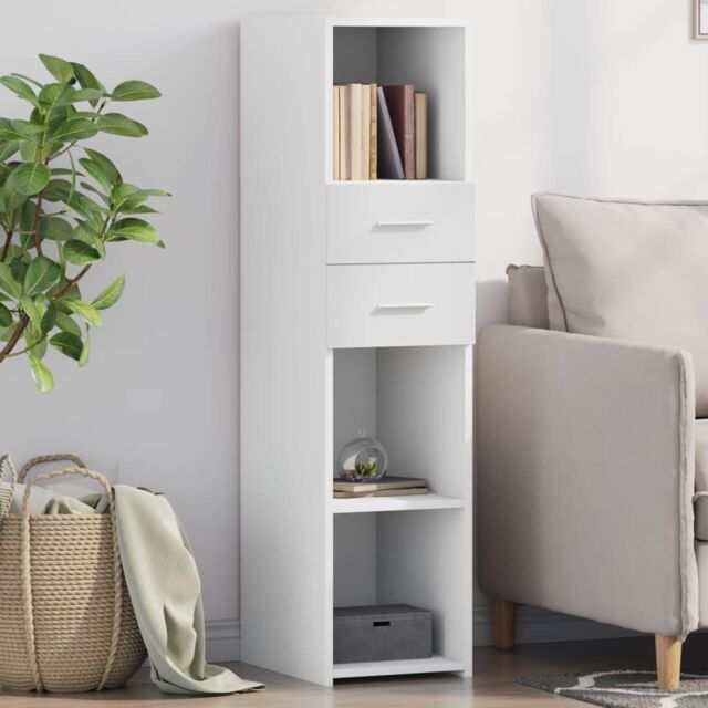 Berkfield Home Highboard White 30x42.5x124 cm Engineered Wood - image 1