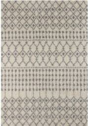 THE RUGS Soft Moroccan Diamond Shaggy Rugs & Runners Ivory Grey Living Room - Size: 80 cm x 300 cm - thumbnail 2