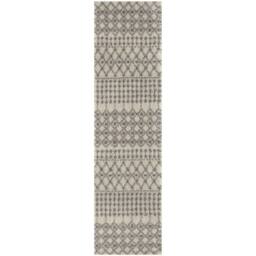 THE RUGS Soft Moroccan Diamond Shaggy Rugs & Runners Ivory Grey Living Room - Size: 80 cm x 300 cm - thumbnail 7