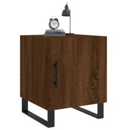 Berkfield Home Modern Bedside Cabinets 2 pcs Brown Oak 40x40x50 cm Engineered Wood - Size: 40 x 40 x 50 cm - thumbnail 4
