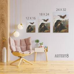 "Artery8 Cocker Spaniel Dog & Woodcock Arthur Tait Canvas Wall Art Print - Size: W12"" x H16""" - thumbnail 4