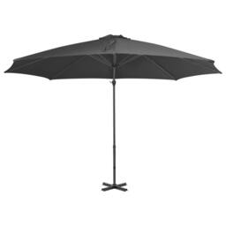 Berkfield Home Cantilever Umbrella with Aluminium Pole Anthracite 300 cm in Charcoal - thumbnail 1