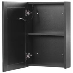 Wyld and Coco Luxor LED Mirror Cabinet Black Glass 40 x 60 cm Modern - thumbnail 4