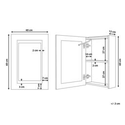 Wyld and Coco Luxor LED Mirror Cabinet Black Glass 40 x 60 cm Modern - thumbnail 3