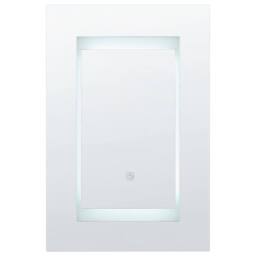 Wyld and Coco Luxor LED Mirror Cabinet Black Glass 40 x 60 cm Modern - thumbnail 5