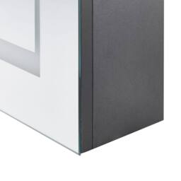 Wyld and Coco Luxor LED Mirror Cabinet Black Glass 40 x 60 cm Modern - thumbnail 8