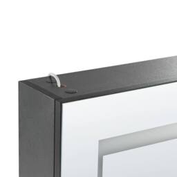 Wyld and Coco Luxor LED Mirror Cabinet Black Glass 40 x 60 cm Modern - thumbnail 6