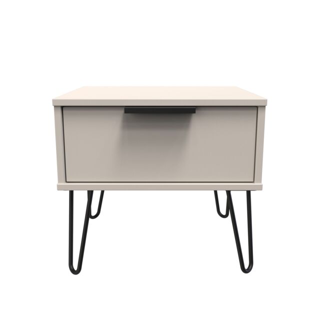 Ready Assembled 2 U Fuji 1 Drawer Wide Side Table (Ready Assembled) in Taupe - image 1
