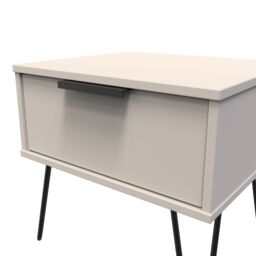 Ready Assembled 2 U Fuji 1 Drawer Wide Side Table (Ready Assembled) in Taupe - thumbnail 4