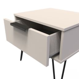 Ready Assembled 2 U Fuji 1 Drawer Wide Side Table (Ready Assembled) in Taupe - thumbnail 5