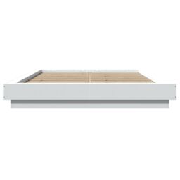 Berkfield Home Bed Frame with LED Lights without Mattress White 140x200cm - Size: 140x200 cm - thumbnail 5