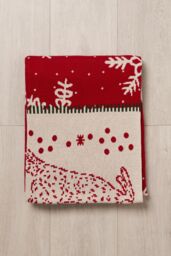 BHS Christmas Patchwork Throw in Red - Size: 130 cm x 160 cm - thumbnail 3