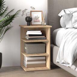 Berkfield Home Side Cabinet Sonoma Oak 35x35x55 cm Engineered Wood in Brown - Size: 35 x 35 x 55 cm - thumbnail 3