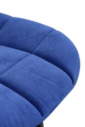 More4Homes Set of 2 Nova Modern Velvet Dining Chair Padded Seat Metal Legs in Blue - thumbnail 6