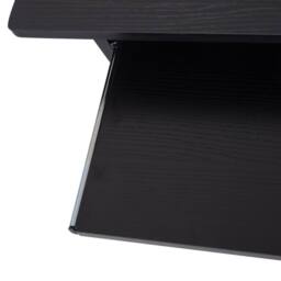 Wyld Haus Moke 80cm Black Corner Desk with Keyboard Tray & Storage Shelves - thumbnail 9